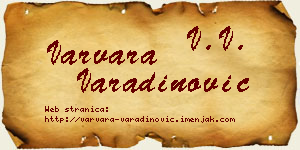 Varvara Varadinović vizit kartica